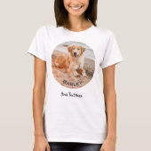 カスタム犬写真 名前入り ペット写真入りグッズ Tシャツ (正面)