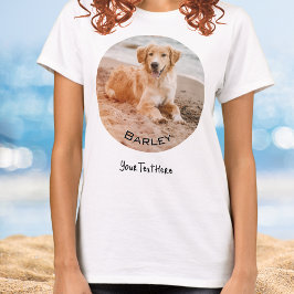 カスタム犬写真 名前入り ペット写真入りグッズ Tシャツ