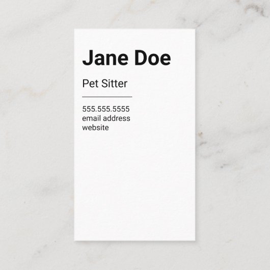 カスタム犬座り名刺 名刺 (裏面)