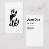 カスタム犬座り名刺 名刺 (正面/裏面)