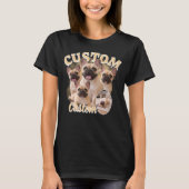 カスタム犬海賊版フォトコラージュ、ヴィンテージ動物 Tシャツ (正面)