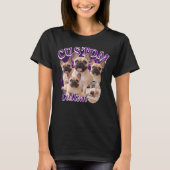 カスタム犬海賊版フォトコラージュ、ヴィンテージ動物 Tシャツ (正面)