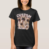 カスタム犬海賊版フォトコラージュ、ヴィンテージ動物 Tシャツ (正面)