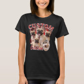 カスタム犬海賊版フォトコラージュ、ヴィンテージ90年代ペット Tシャツ (正面)