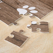 カスタム犬素朴記念木材 ジグソーパズル (側面)