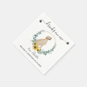 カスタム犬結婚の飲み物私の黄色ラブラドール スタンダードカクテルナプキン (角)