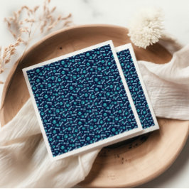 カスタム犬誕生日ブルーポープリントパピーペット スタンダードカクテルナプキン