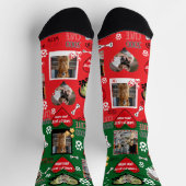 カスタム犬顔ソックスパーソナライズされた、犬の写真 ソックス (上部)