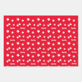 カスタム犬骨ラッピング紙シート ラッピングペーパーシート (正面)