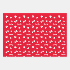 カスタム犬骨ラッピング紙シート ラッピングペーパーシート