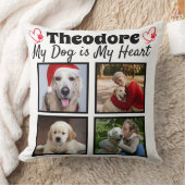 カスタム犬4枚の写真コラージュ クッション (ブランケット)