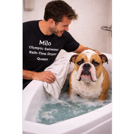 カスタム犬 - オリンピックのスイマー ドラマクイーン/キング Tシャツ