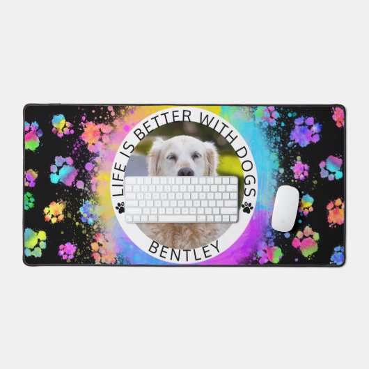 カスタム犬 デスクマット (キーボード&マウス)