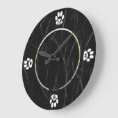 カスタム犬 ラージ壁時計 (傾斜)
