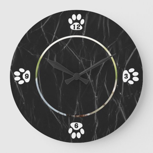 カスタム犬 ラージ壁時計 (正面)