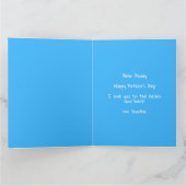 カスタム犬・猫・ペット写真父の日のバラハート カード (内部)