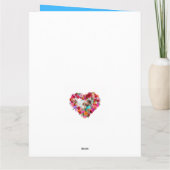 カスタム犬・猫・ペット写真父の日のバラハート カード (裏面)