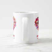 カスタム犬・猫・ペット写真父の日のバラハート ジャンボコーヒーマグカップ (裏面)