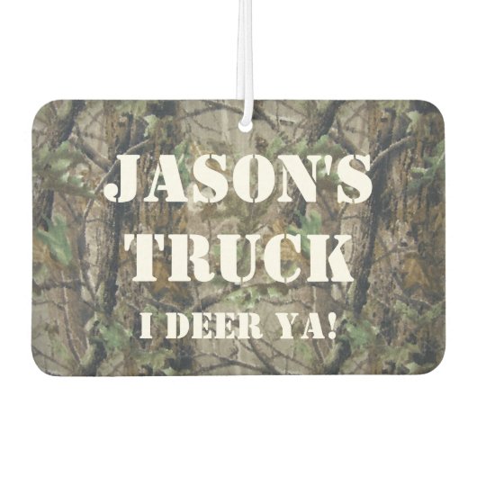 カスタム狩りフレッシュナー – 迷彩柄ガおもしろいグ カーエアーフレッシュナー (正面)