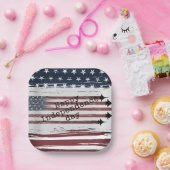 カスタム独立日飛行機旗紙プレート ペーパープレート (パーティー)