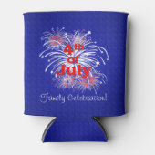 カスタム独立記念日の花火大会 缶クーラー (正面)