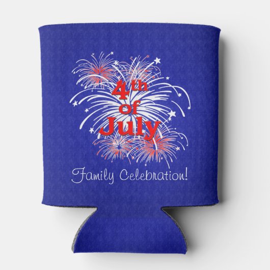 カスタム独立記念日の花火大会 缶クーラー (裏面)