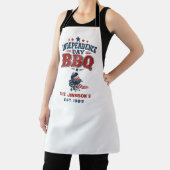 カスタム独立記念日BBQ家族 エプロン (インサイチュ)
