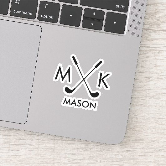 カスタム独自のゴルフテーマを作成モノグラムの シール (詳細)