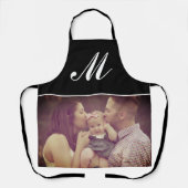 カスタム独自のフォトモノグラムイニシャルの作成はっきりした エプロン (正面)