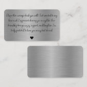 カスタム独自のメッセースタイリッシュジつや消しメタルカード ノートカード (正面/裏面)