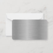 カスタム独自のメッセースタイリッシュジつや消しメタルカード ノートカード (裏面)