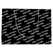 カスタム独自の命名記念日ラージ抱き枕 ラージペーパーバッグ (裏面)