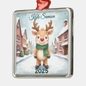 カスタム独身のトナカイ メタルオーナメント (左)