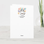 カスタム猫およびカラフル誕生日 カード (裏面)