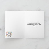 カスタム猫およびカラフル誕生日 カード (内部)