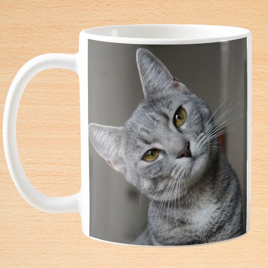 カスタム猫の写パーソナライズされた真 コーヒーマグカップ