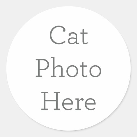 カスタム猫の写真ステッカー ラウンドシール (正面)
