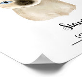 カスタム猫シャムのペットウォールアートポスター ポスター (角)