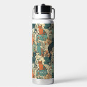 カスタム猫パターン ウォーターボトル (背面)