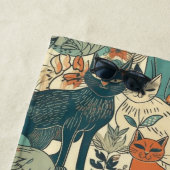 カスタム猫パターン ビーチタオル (インサイチュ)