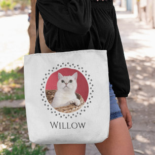 カスタム猫フォトバッグパーソナライズされた- Pet Gift トートバッグ