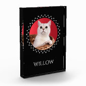 カスタム猫フォトブロックパーソナライズされた- Pet Memorial フォトブロック (左)
