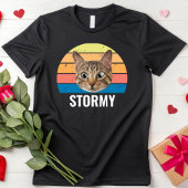 カスタム猫フォトヴィンテージ猫好きパーソナライズされた Tシャツ