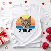 カスタム猫フォトヴィンテージ猫好きパーソナライズされた Tシャツ