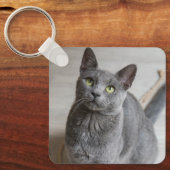 カスタム猫ペット写真 キーホルダー (正面)
