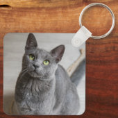 カスタム猫ペット写真 キーホルダー (裏面)