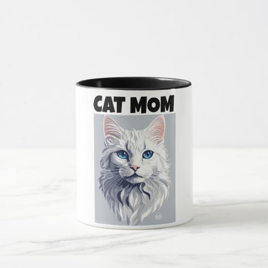 カスタム猫マママママグ – Purfect Mother's Day Gift マグカップ (中央)