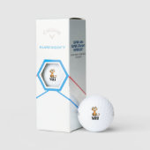 カスタム猫モノグラムの ゴルフボール (パッケージング)