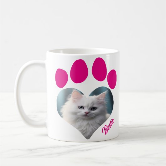 カスタム猫好きマグッカスタムグ – Photo コーヒーマグカップ (左)