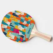 カスタム猫好きユニークをテーマにした 卓球ラケット (横)